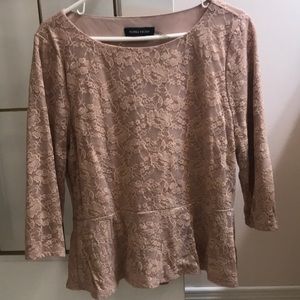 Pink floral peplum Ivanka shirt